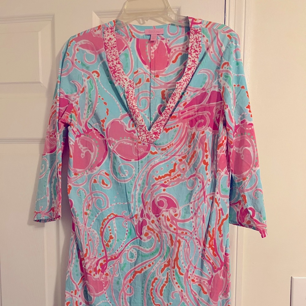NWOT Lilly Pulitzer jellies be jammin caftan tunic cover up size large